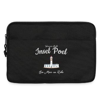 Insel Poel, Leuchtfeuer Timmendorf, Handzeichnung - Laptoptasche 13" - Schwarz - Vorne