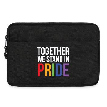 LGBTQ Pride Month - Together We Stand in Pride - Laptop bag 13" - black - Front