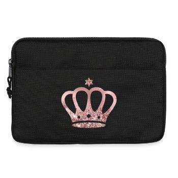 Krone, chic, rose-gold personalisierbar - Laptoptasche 13" - Schwarz - Vorne