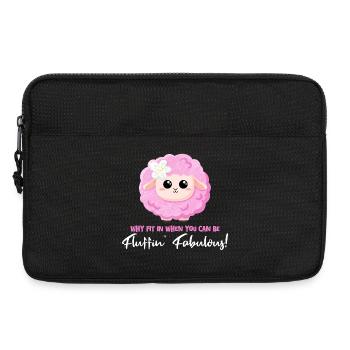 Pink sheep with a positive saying - Be fantastic! - Laptop bag 13" - black - Front
