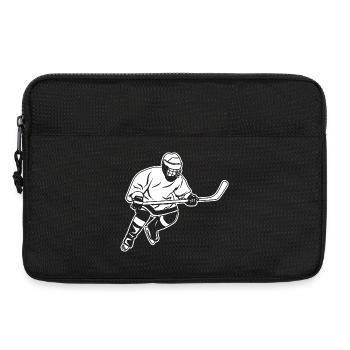 Joueur de hockey sur glace - Sacoche pour ordinateur portable 13 pouces - noir - Devant