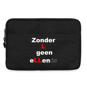 Abstract Geometric Art Pattern Print - Laptop bag 13" - black - Front