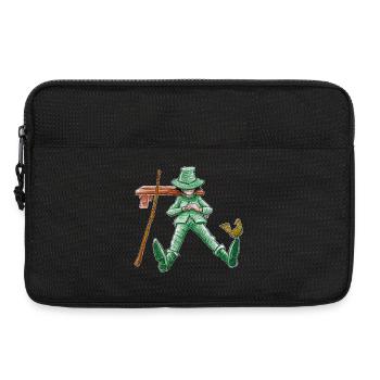 Une sieste pour le vagabond vert "GreenVagrant" - Sacoche pour ordinateur portable 13 pouces - noir - Devant