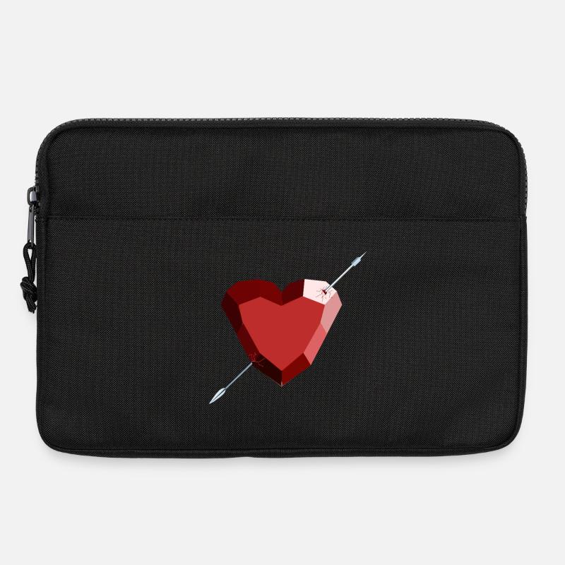 Wounded Ruby Heart – Liebe, Schönheit und Trennung - Laptoptasche 13" - Schwarz