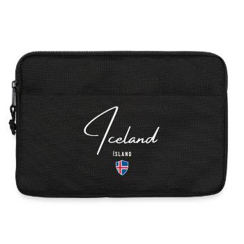 Icelandic pride, minimalist sleek design - Laptop bag 13" - black - Front