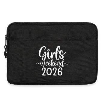 Girls Weekend 2026 Lettering - Laptop bag 13" - black - Front