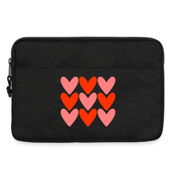 COEUR. COUPLE. SAINT VALENTIN. JUST MARRIED. EVJF. - Sacoche pour ordinateur portable 13 pouces - noir - Devant