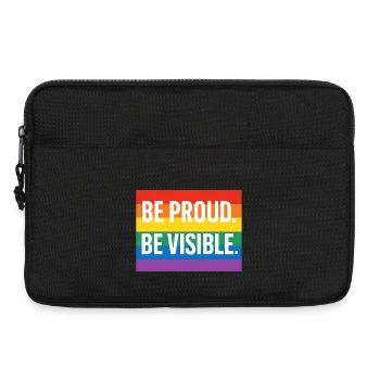 Rainbow Pride Statement Design - Laptop bag 13" - black - Front