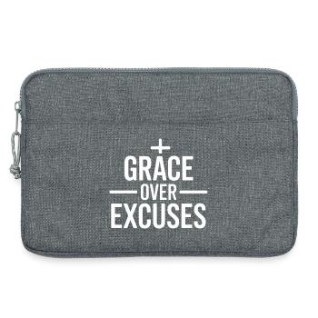 Message de grâce chrétienne sur les excuses - Sacoche pour ordinateur portable 13 pouces - gris chiné - Devant