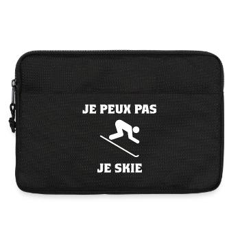 SKI. ICH KANN NICHT. SKI. BERG. SCHLÄGER. SCHNEE - Laptoptasche 13" - Schwarz - Vorne