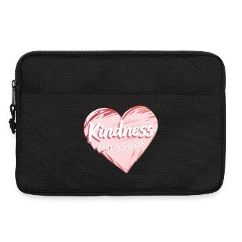 Heart with message for kindness in English - Laptop bag 13" - black - Front