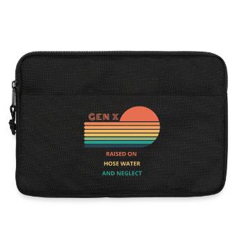 Gen X élevé sur l’eau de tuyau et la conception de négligence. - Sacoche pour ordinateur portable 13 pouces - noir - Devant