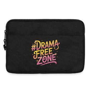Drama Free Zone Bunt Glitzernde Fun Schrift - Laptoptasche 13" - Schwarz - Vorne