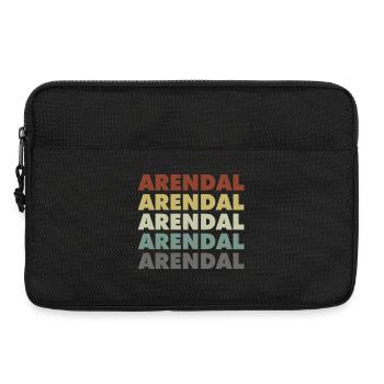 Arendal - Norway - Norge - Norwegen - Lettering - Laptoptasche 13" - Schwarz - Vorne