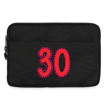 30. 30 YEARS. 30th ANNIVERSARY. 30 YEARS ANNIVERSARY. - Laptop bag 13" - black - Front