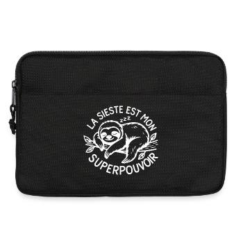 Nickerchen ist meine Superkraft: fauler Humor - Laptoptasche 13" - Schwarz - Vorne