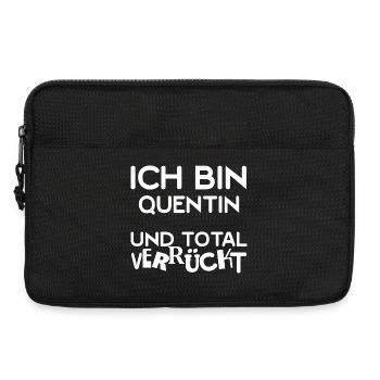 Ich Bin Quentin Total Verrückt - Laptoptasche 13" - Schwarz - Vorne
