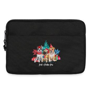 Just a fastive paw, Dog Christmas - Laptop bag 13" - black - Front
