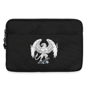 Mythischer Greif auf dem Kristallfelsen - Laptoptasche 13" - Schwarz - Vorne