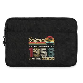 70ème Anniversaire Original Novembre Millésime 1956 - Sacoche pour ordinateur portable 13 pouces - noir - Devant
