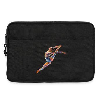 Farbsprung der Gymnastik-Tänzerin - Laptoptasche 13" - Schwarz - Vorne