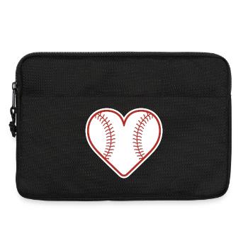 Baseball Coeur Design Amour Baseball - Sacoche pour ordinateur portable 13 pouces - noir - Devant