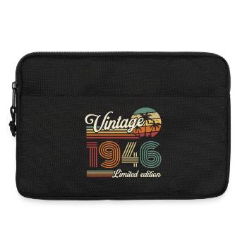 Original 1946 Vintage Birthday Retro - Laptop bag 13" - black - Front