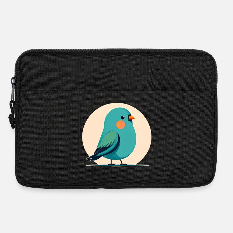 Kleiner grün-blauer Vogel - Laptoptasche 13" - Schwarz