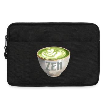 Zen Matcha Latte Aquarelle - Sacoche pour ordinateur portable 13 pouces - noir - Devant