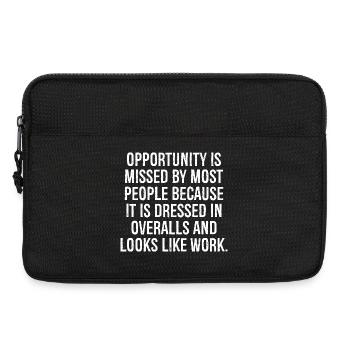 opportunity is missed by most people because it - Laptop bag 13" - black - Front