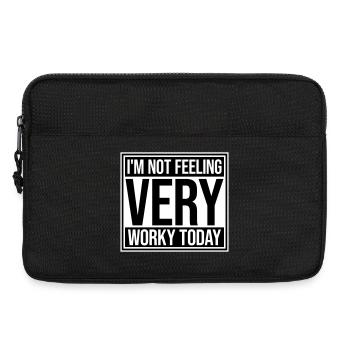 Je ne me sens pas très worky aujourd’hui Faul Arbeit humour - Sacoche pour ordinateur portable 13 pouces - noir - Devant