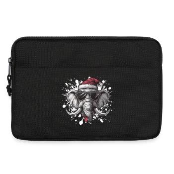 Mammoth Christmas Funny Elephant - Laptop bag 13" - black - Front