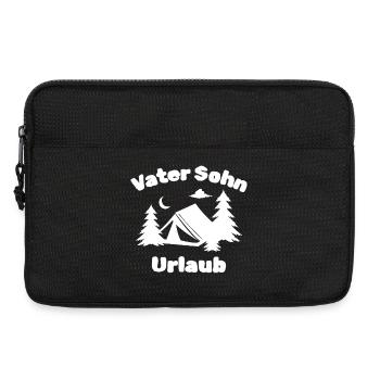 Vater Sohn Urlaub Camping - Laptoptasche 13" - Schwarz - Vorne