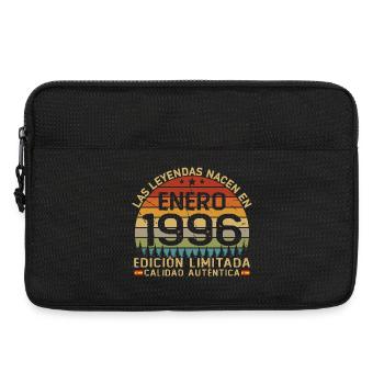 Born In January 1996 Vintage 30 Years Birthday - Laptop bag 13" - black - Front