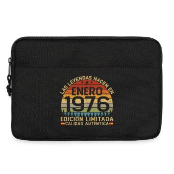 Né en janvier 1976, 50 ans d’anniversaire - Sacoche pour ordinateur portable 13 pouces - noir - Devant