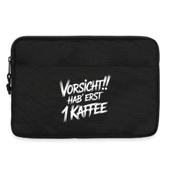 Attention : Premier café - Sacoche pour ordinateur portable 13 pouces - noir - Devant