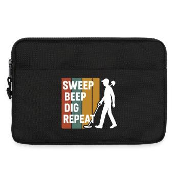 Sweep Beep Grab Repeat Metal Detection Fun - Laptoptasche 13" - Schwarz - Vorne