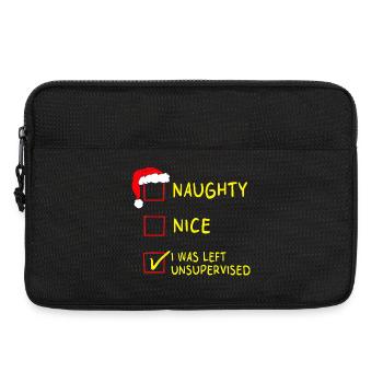 Naughty Nice – I Was Left Unsupervised Christmas - Laptop bag 13" - black - Front