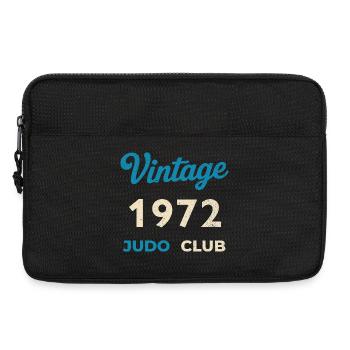 Cadeau rétro de l’année de naissance vintage du Judo Club 1972 - Sacoche pour ordinateur portable 13 pouces - noir - Devant