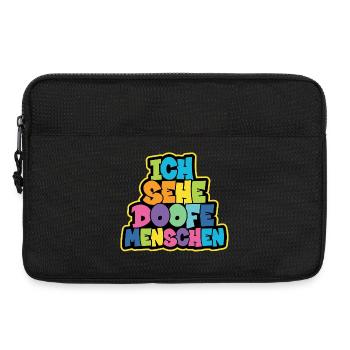 Ich sehe Doofe Menschen - Laptoptasche 13" - Schwarz - Vorne