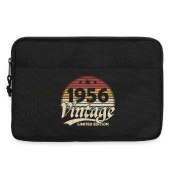 Cadeau d’anniversaire vintage 1956 rétro - Sacoche pour ordinateur portable 13 pouces - noir - Devant
