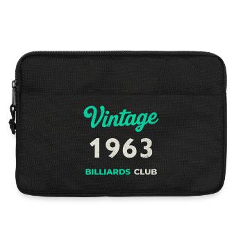 Vintage 1963 – Billiards Club Retro Geburtsjahr - Laptoptasche 13" - Schwarz - Vorne
