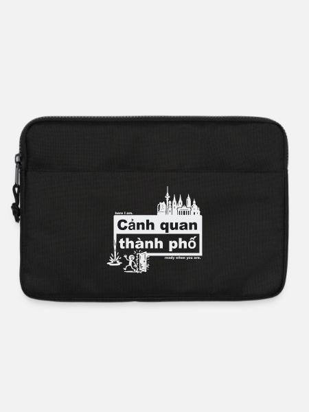 Stadtbild - vietnamesisch - ready when you are - Laptoptasche 13" - Schwarz