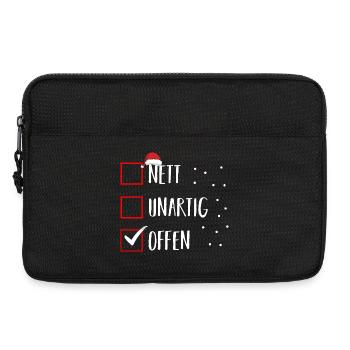 Weihnachtsmann Weihnachtszeit Unartig Weihnachts - Laptoptasche 13" - Schwarz - Vorne