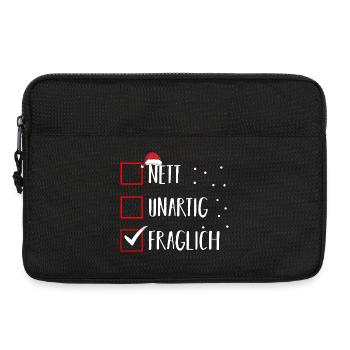 Weihnachtsmann Weihnachtszeit Unartig Weihnachts - Laptoptasche 13" - Schwarz - Vorne