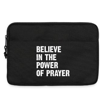 Faith in the power of prayer - Laptop bag 13" - black - Front