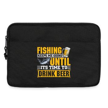 Pêcheur pêcheur Pêcheur sportif Bière pêcheur - Sacoche pour ordinateur portable 13 pouces - noir - Devant