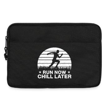 Marathon Running Course Maintenant Chill Plus tard Cadeau de course - Sacoche pour ordinateur portable 13 pouces - noir - Devant
