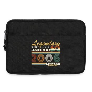Janvier 2006 Vintage Rétro Cadeau D'anniversaire - Sacoche pour ordinateur portable 13 pouces - noir - Devant