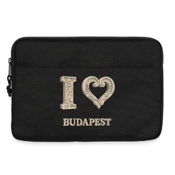I Love Budapest – Architectural City Design - Laptoptasche 13" - Schwarz - Vorne